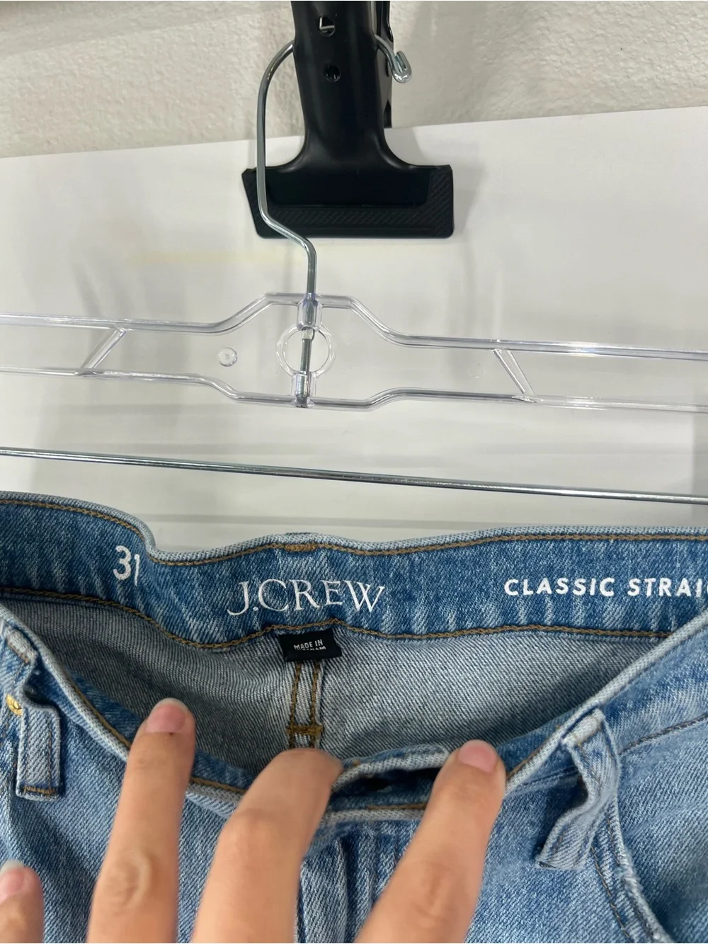 J. Crew Classic Straight Jeans in Elia Wash High Rise